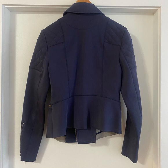 Wilfred Free Blue Moto Jacket Size 10 - Picture 2 of 4